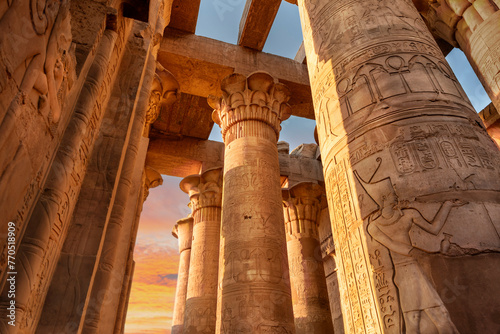 Karnak Temple with columns