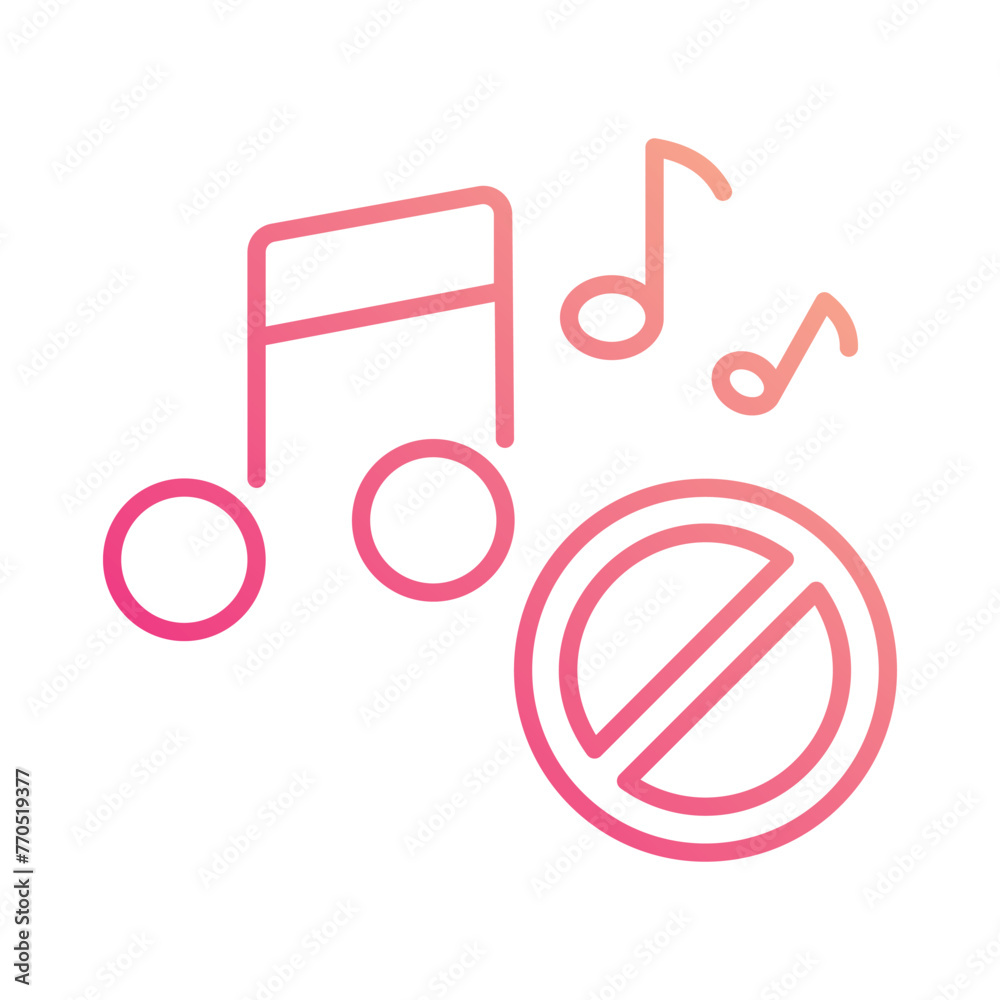 No Music icon editable stock vector icon No Music icon editable stock vector icon