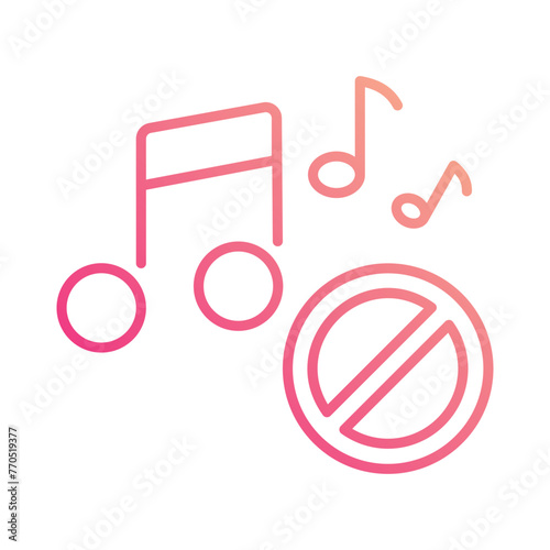 No Music icon editable stock vector icon 