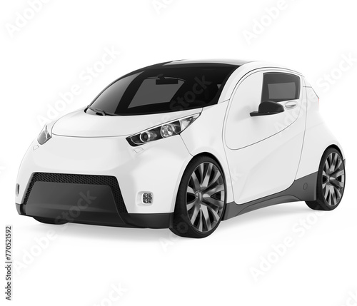 Electric Car Vehicle Isolated