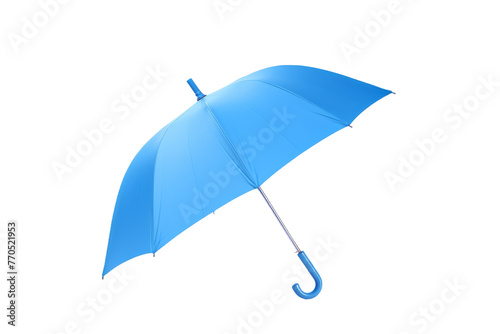 Open Blue Umbrella on White Background. On a White or Clear Surface PNG Transparent Background. photo