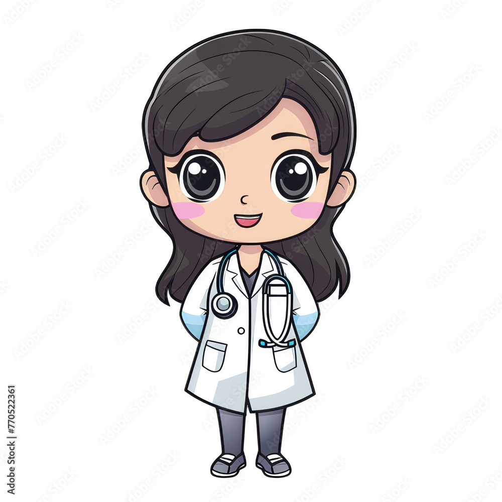 Friendly Female Doctor Cartoon Character Friendly Female Doctor Cartoon Character