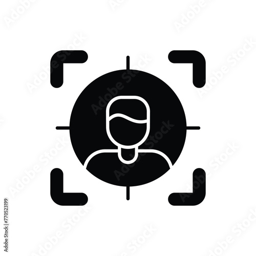 black solid Target Audience vector icon