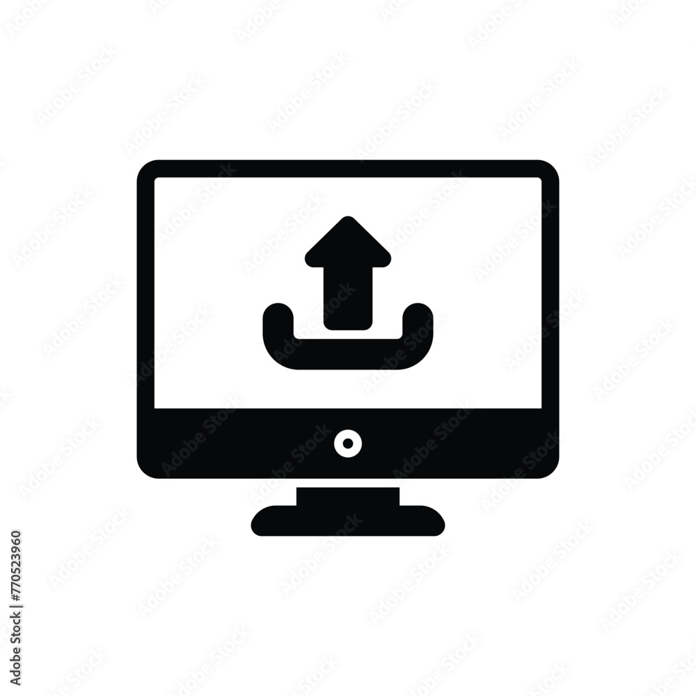 black solid Upload vector icon black solid Upload vector icon
