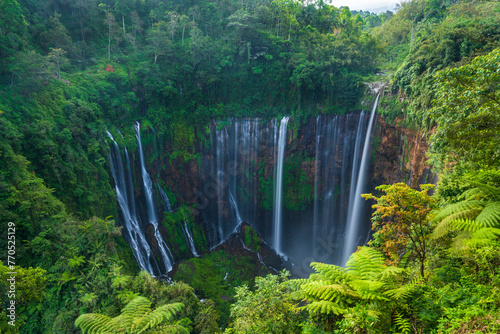 Incredible views of the Tumbak Sewu Waterfall, quite in East Java