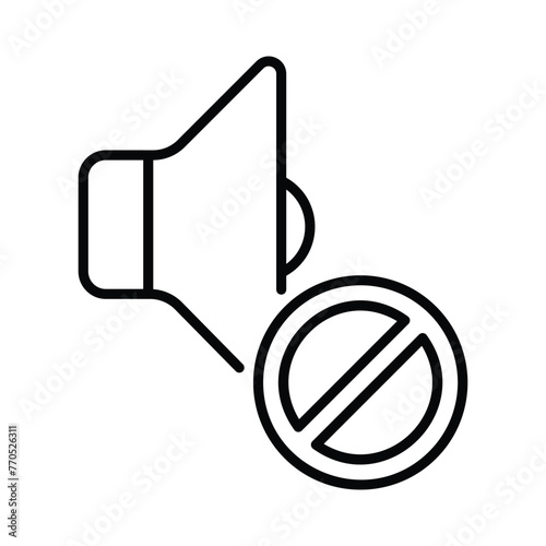No Sound icon editable stock vector icon	