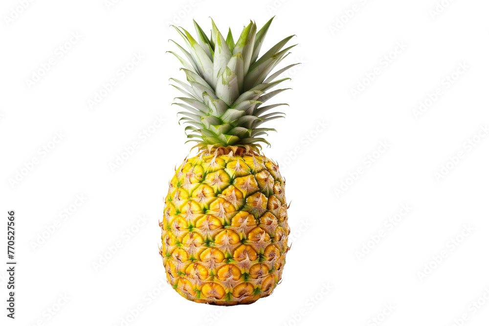 Pineapple on White Background. On a White or Clear Surface PNG Transparent Background. Pineapple on White Background. On a White or Clear Surface PNG Transparent Background.