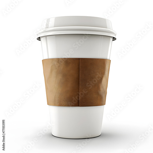 Coffee cup isolated on white background, detailed, png
