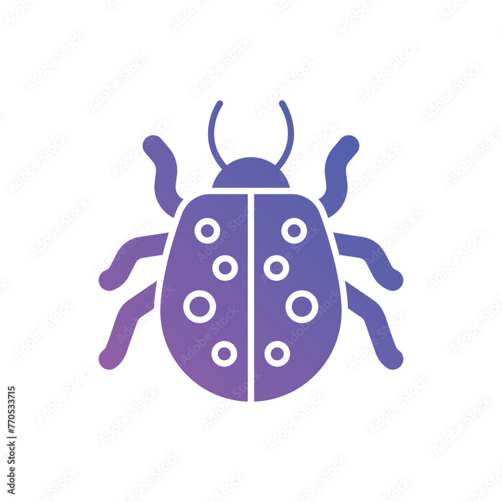 Obraz premium Gradient Color Bug vector icon