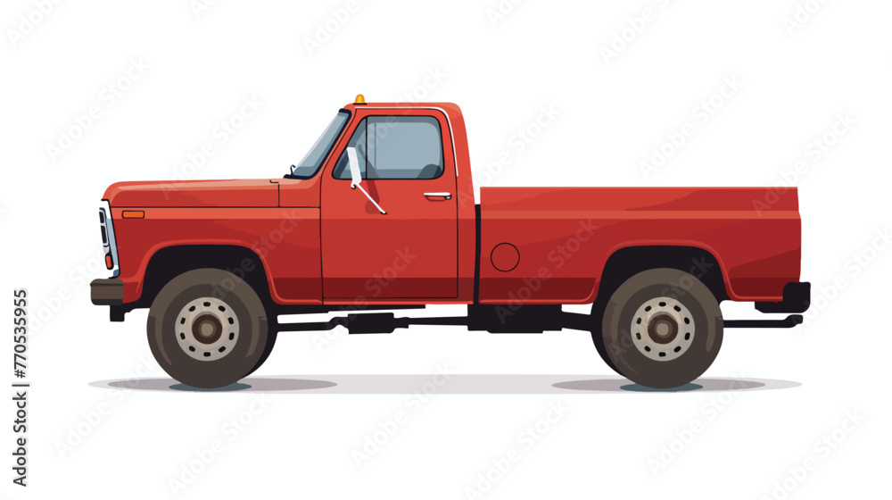 Pick up truck icon vector flat vector isolated on white