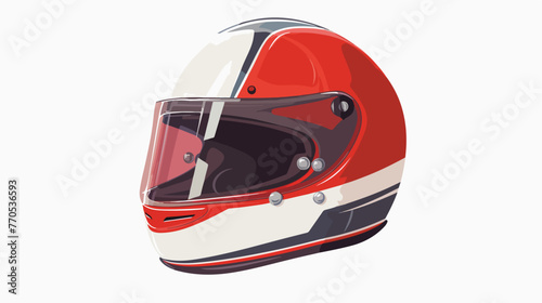 Pilot Race helmet flat vector isolated on white background