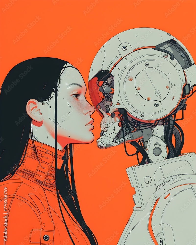 Obraz premium Technological Intersection:Navigating Morality in Autonomous Systems