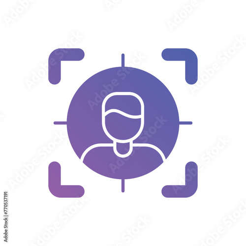 Gradient Color Target Audience vector icon