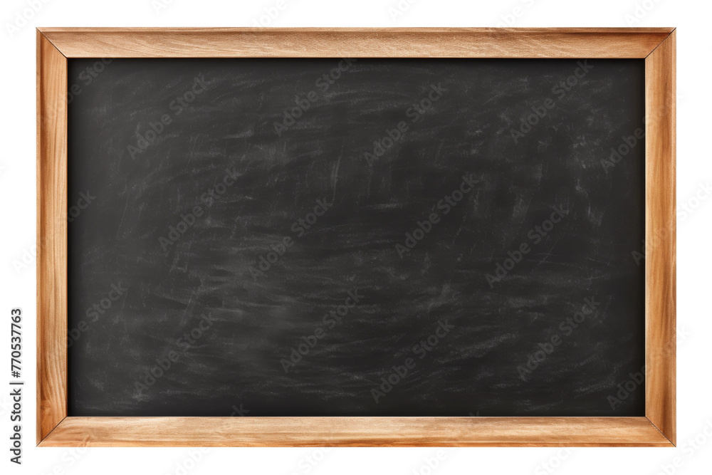 Blackboard With Wooden Frame on White Background. On a White or Clear Surface PNG Transparent Background. Blackboard With Wooden Frame on White Background. On a White or Clear Surface PNG Transparent Background.