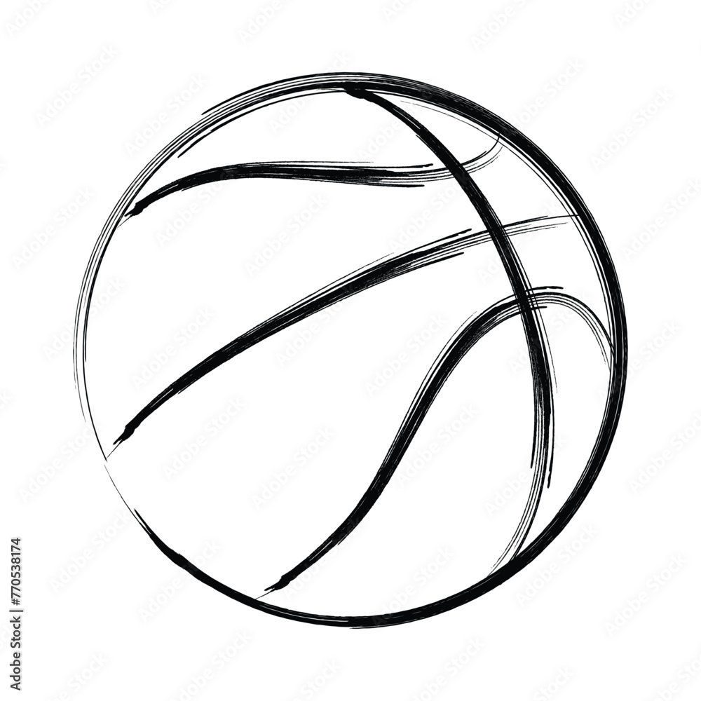 A silhouette of a basketball vector