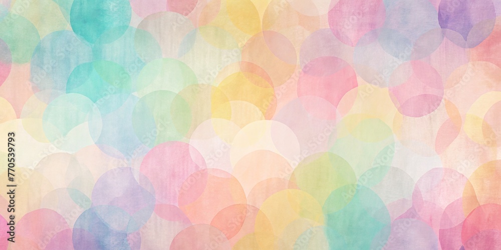 Abstract Watercolor Wallpaper Background with Circles in Various Shades of Lilac and Purple