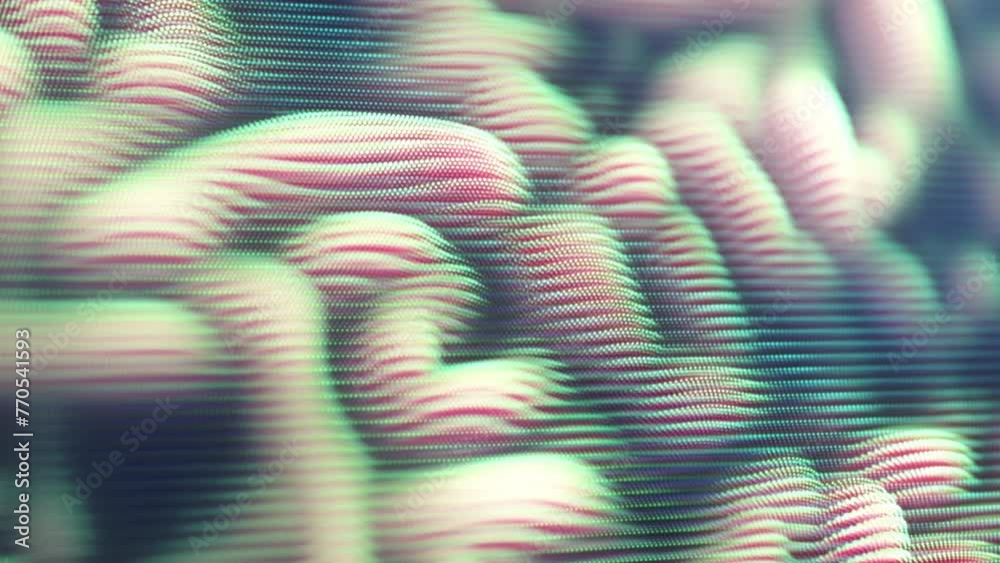 Growth of brain convolutions, microscopic view. Abstract concept of ...