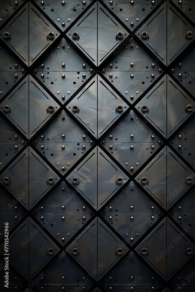 Geometric triangle pattern metallic metal surface for background Geometric triangle pattern metallic metal surface for background