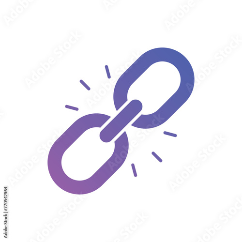 Gradient Color Link Building vector icon