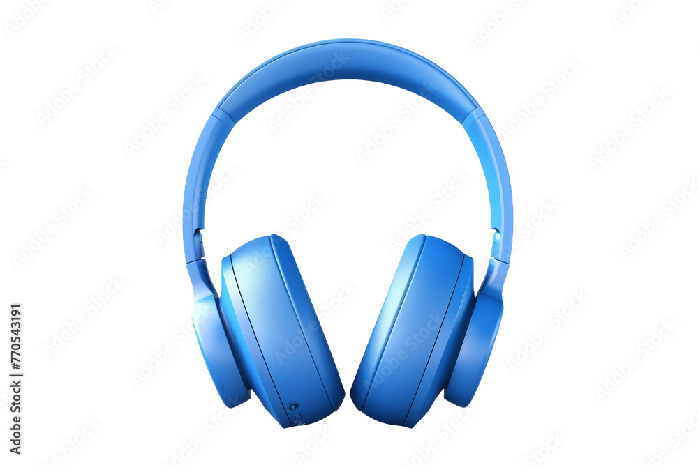 Blue Headphones on White Background. On a White or Clear Surface PNG Transparent Background. Blue Headphones on White Background. On a White or Clear Surface PNG Transparent Background.