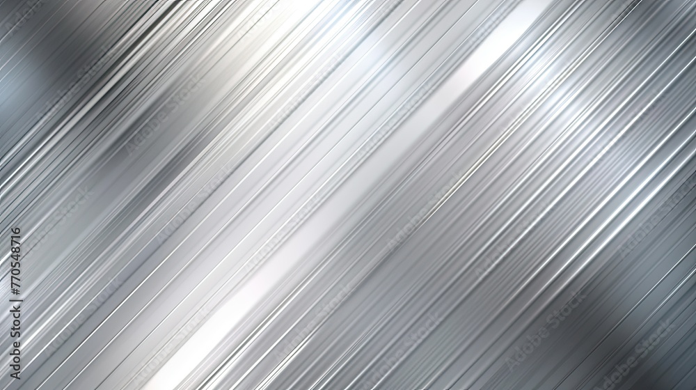 Silver metallic texture with light reflection, Concept of industrial design, modern architecture, and elegant simplicity