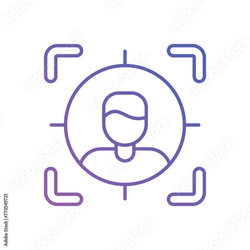Gradient Color Target Audience vector icon