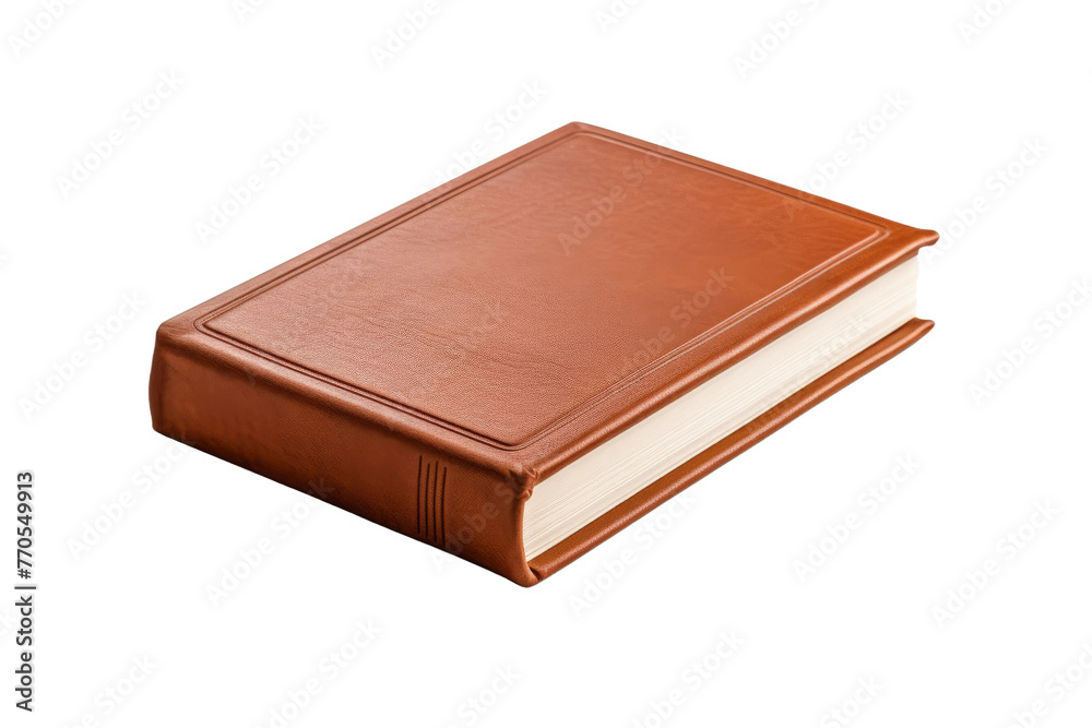 Brown Leather Book on White Background. On a White or Clear Surface PNG Transparent Background. Brown Leather Book on White Background. On a White or Clear Surface PNG Transparent Background.