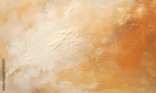 Closeup of abstract rough colorful Bronze Sepia beige colors art painting texture background wallpaper, Generative AI © simba kim