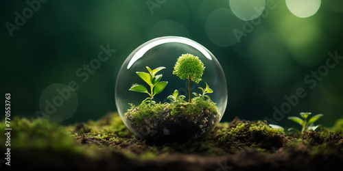 Mother Earth Day. Protection of planet. Ecology, environment protection eco care ecology future recycling, responsibility save concept. Green background