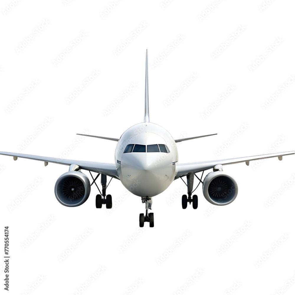 flying airplane set of realistic images on transparent background flying airplane set of realistic images on transparent background
