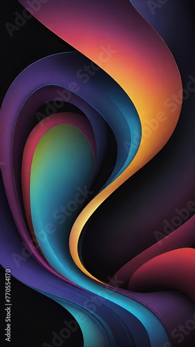 Ethereal Swirls of Graceful Colors in Fluid Abstract Motion