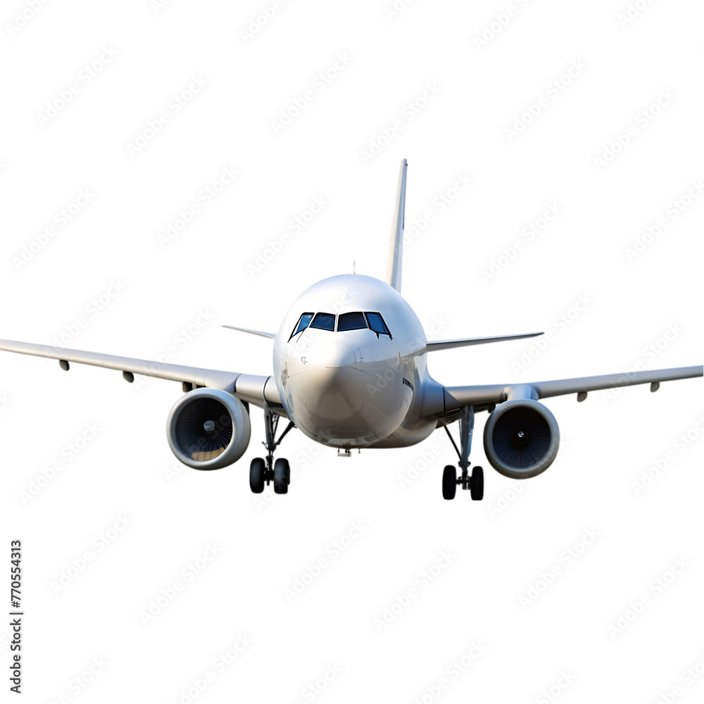 flying airplane set of realistic images on transparent background flying airplane set of realistic images on transparent background