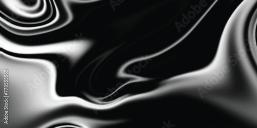Liquid wave metal background. Silver liquify background. Black and white liquid background texture. Metallic liquid surface. Black and white background.
