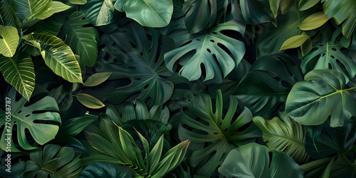 Nature-inspired background with lush foliage and botanical elements, bringing a sense of freshness and vitality to product presentations  © Abstract Delusion