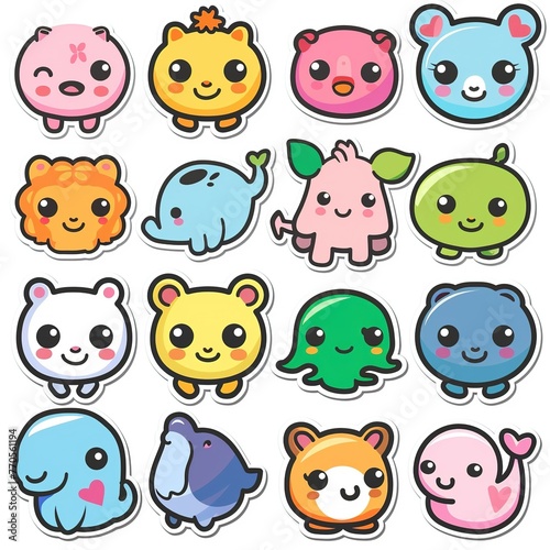 set Stickers of animals