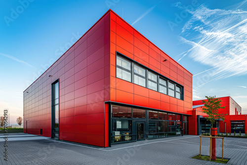 logistic building of the future made from prepainted steel sandwich panels photo