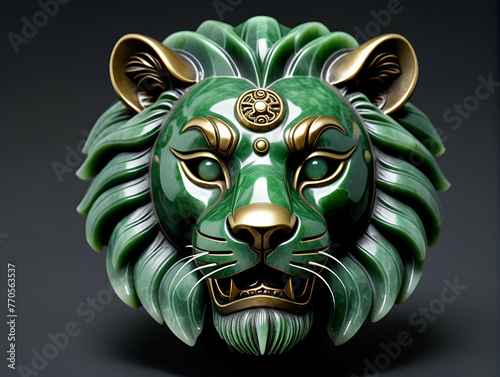 Lion mask. Digital illustra...