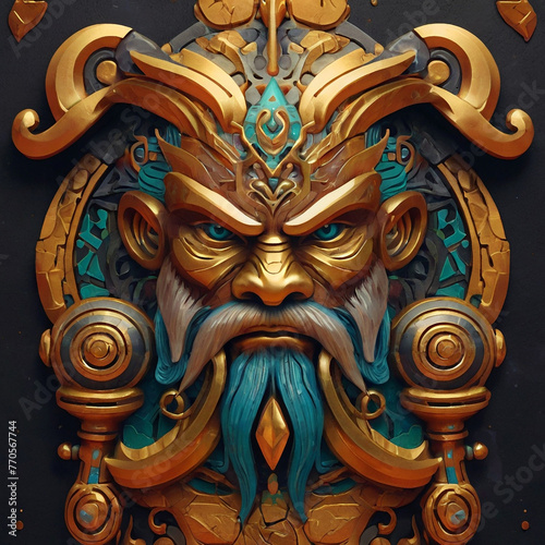 Elegance totem head illustration 