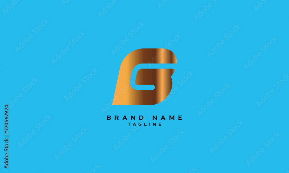 Obraz premium GB, BG, Abstract initial monogram letter alphabet logo design