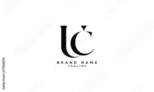 UC, CU, Abstract initial monogram letter alphabet logo design