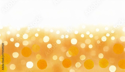 オレンジベースの優しい風合いの水玉模様（水彩風） photo