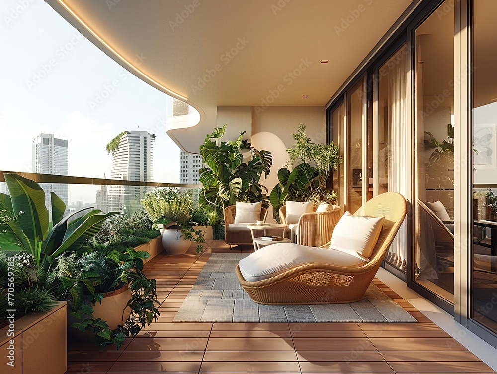 Fototapeta premium modern living room bright light apartment