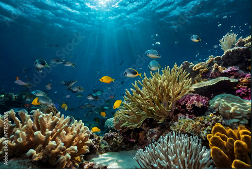 Underwater macro photography of marine animals. Vegetation  creatures under water. Marine life under water in ocean. Observation animal world. Scuba diving adventure in Red sea  coast Africa