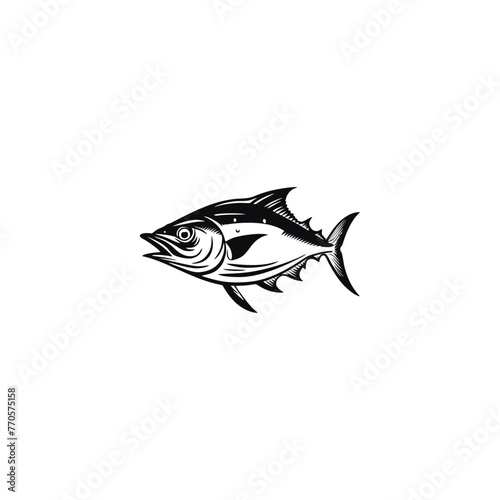 yellow fin tuna logo Modern fresh Tuna Fish Vector for food market and restaurant
