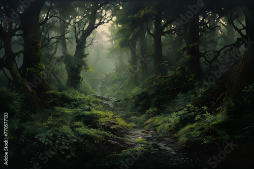 dark forrest  dark scary forrest heavy dark forrest  lonely mystical dark forrest