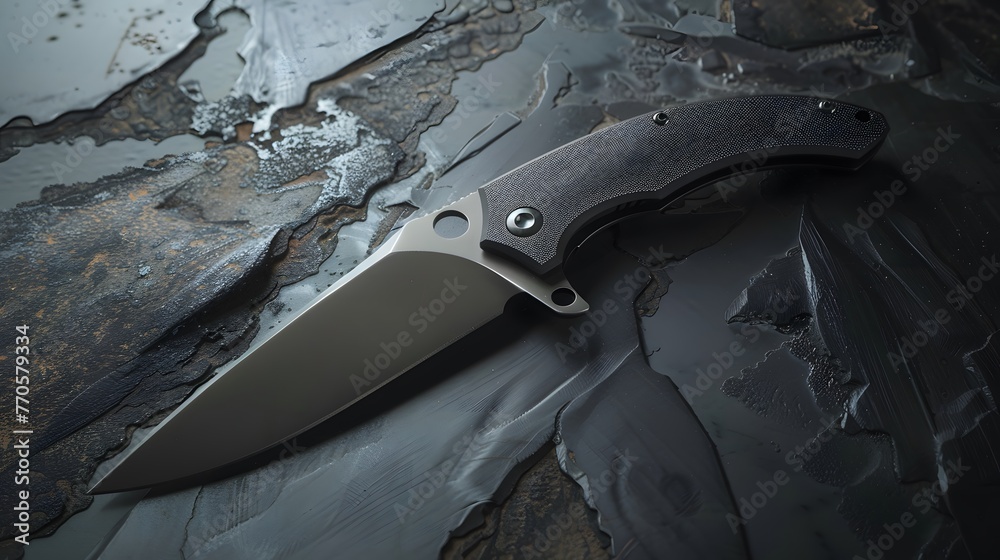 Premium Folding Knife Self-defense Outdoor   - obrazy, fototapety, plakaty 