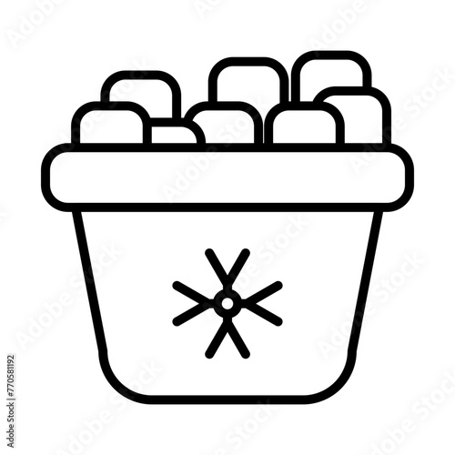 Ice box line icon