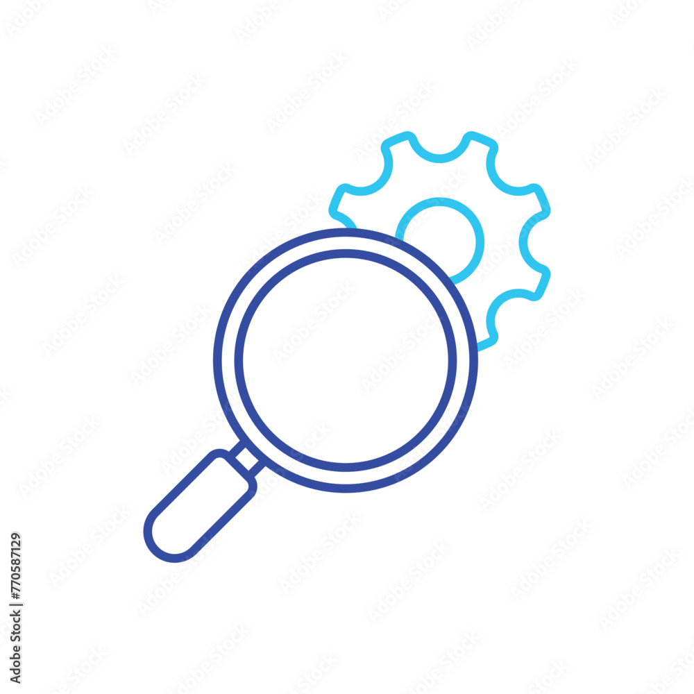 Blue Line Search Engine vector icon Blue Line Search Engine vector icon