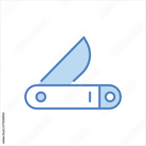 Pocket Knife icon editable stock vector