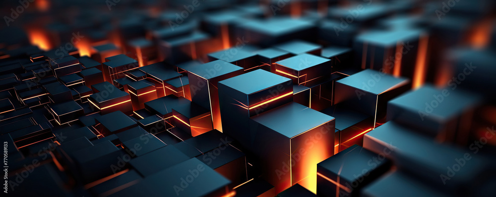 Fototapeta premium Digital background for tech, AI, data, audio, graphics, and more